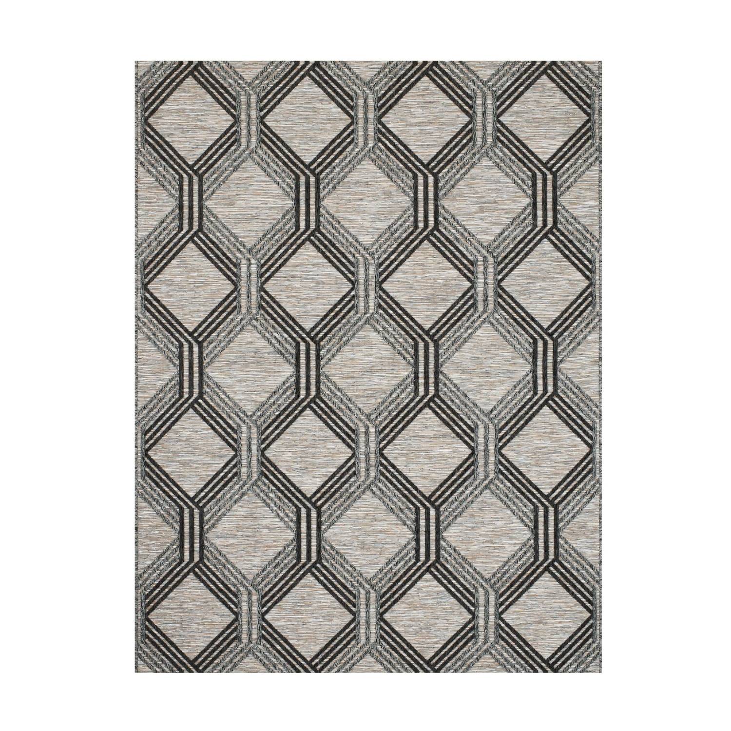Autre - Tapis intérieur et extérieur en polypropylène gris 120x160cm - Imagen 1