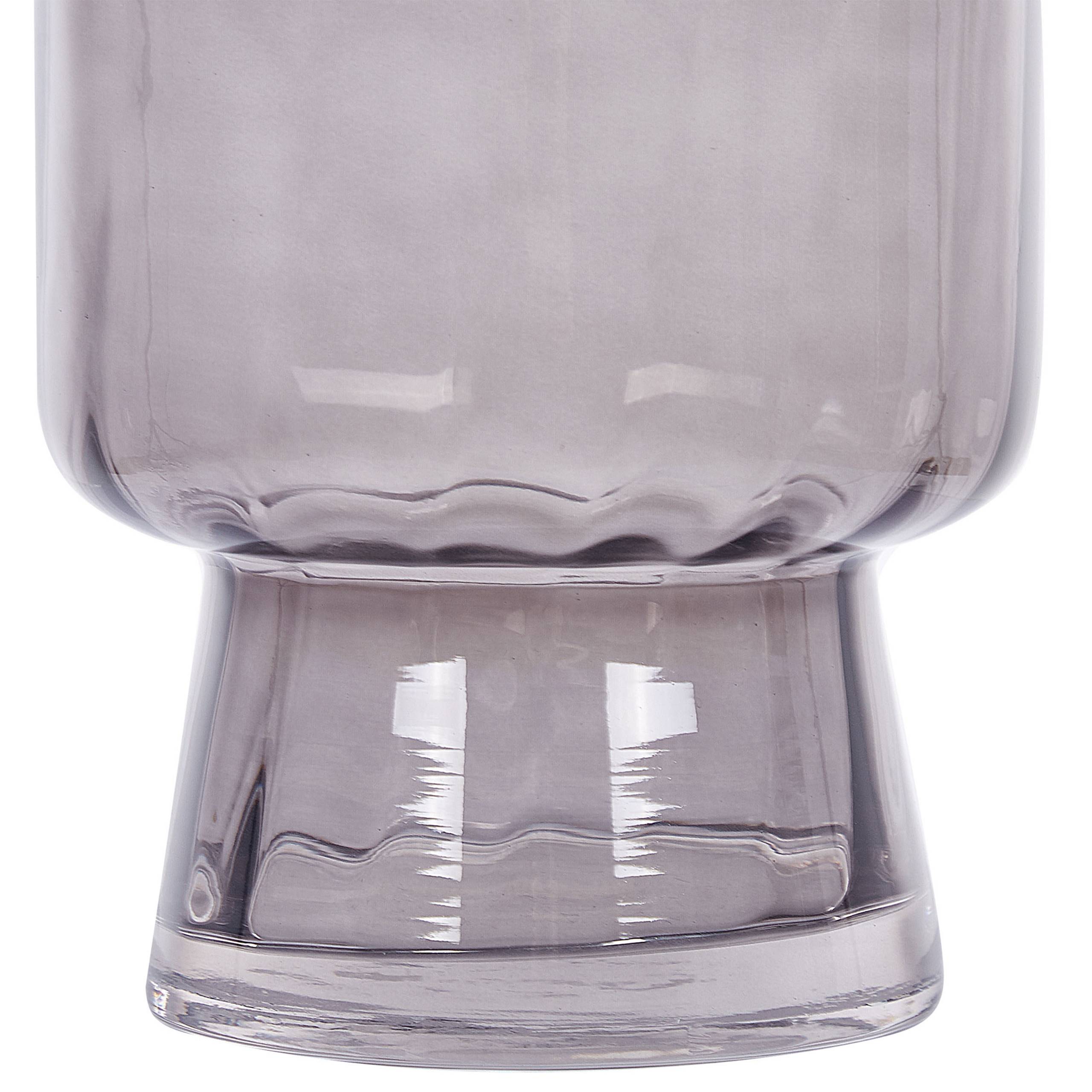 Beliani - Vase à fleurs Verre Gris MEGALO - 14x14x26- Beliani - Image 5