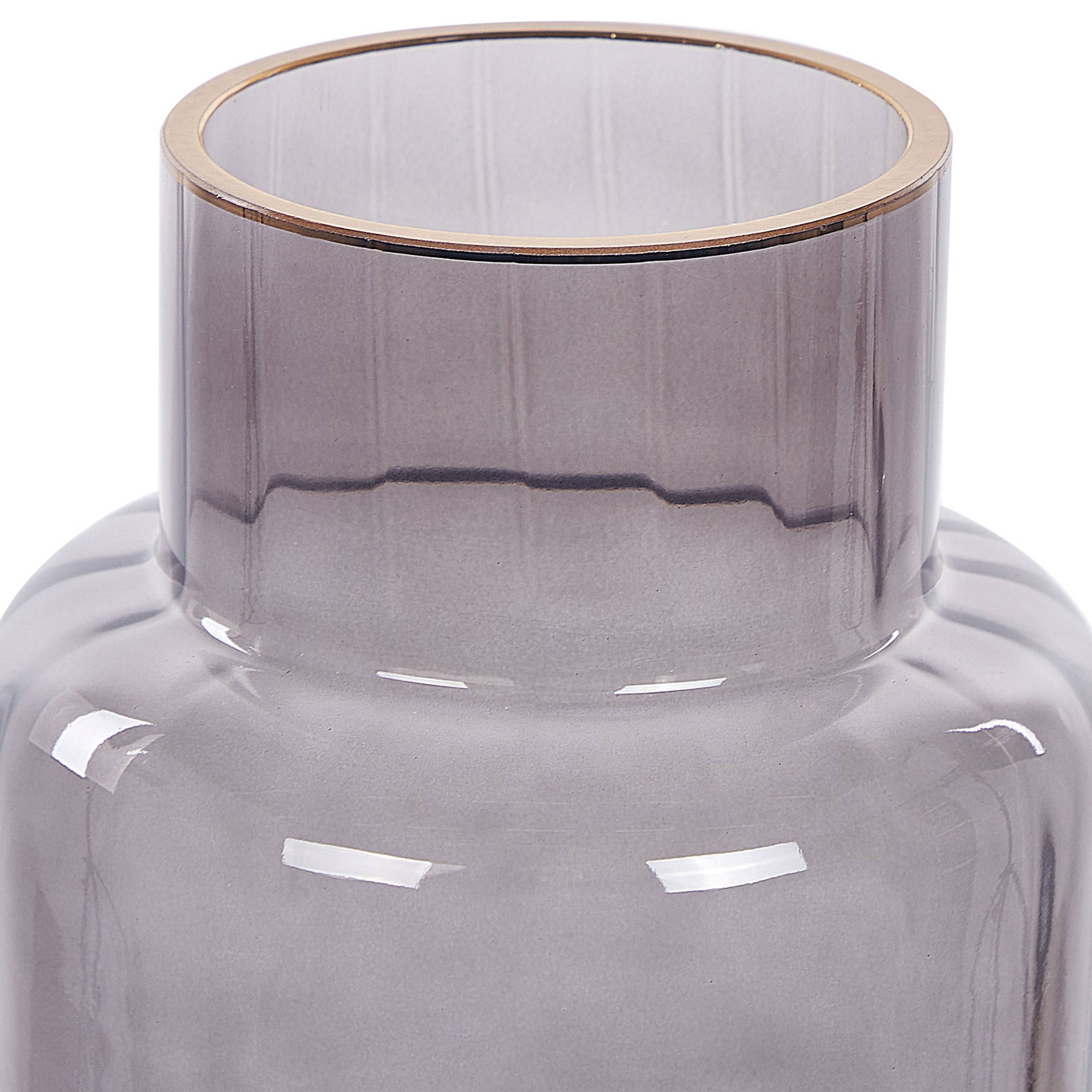 Beliani - Vase à fleurs Verre Gris MEGALO - 14x14x26- Beliani - Image 4