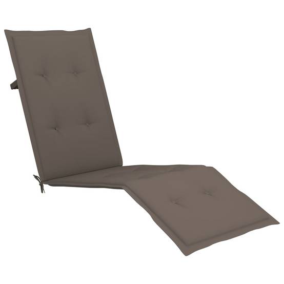 Helloshop26 - Transat chaise longue bain de soleil lit de jardin terrasse meuble d'extérieur avec repose-pied et coussin acacia solide - Imagen 6