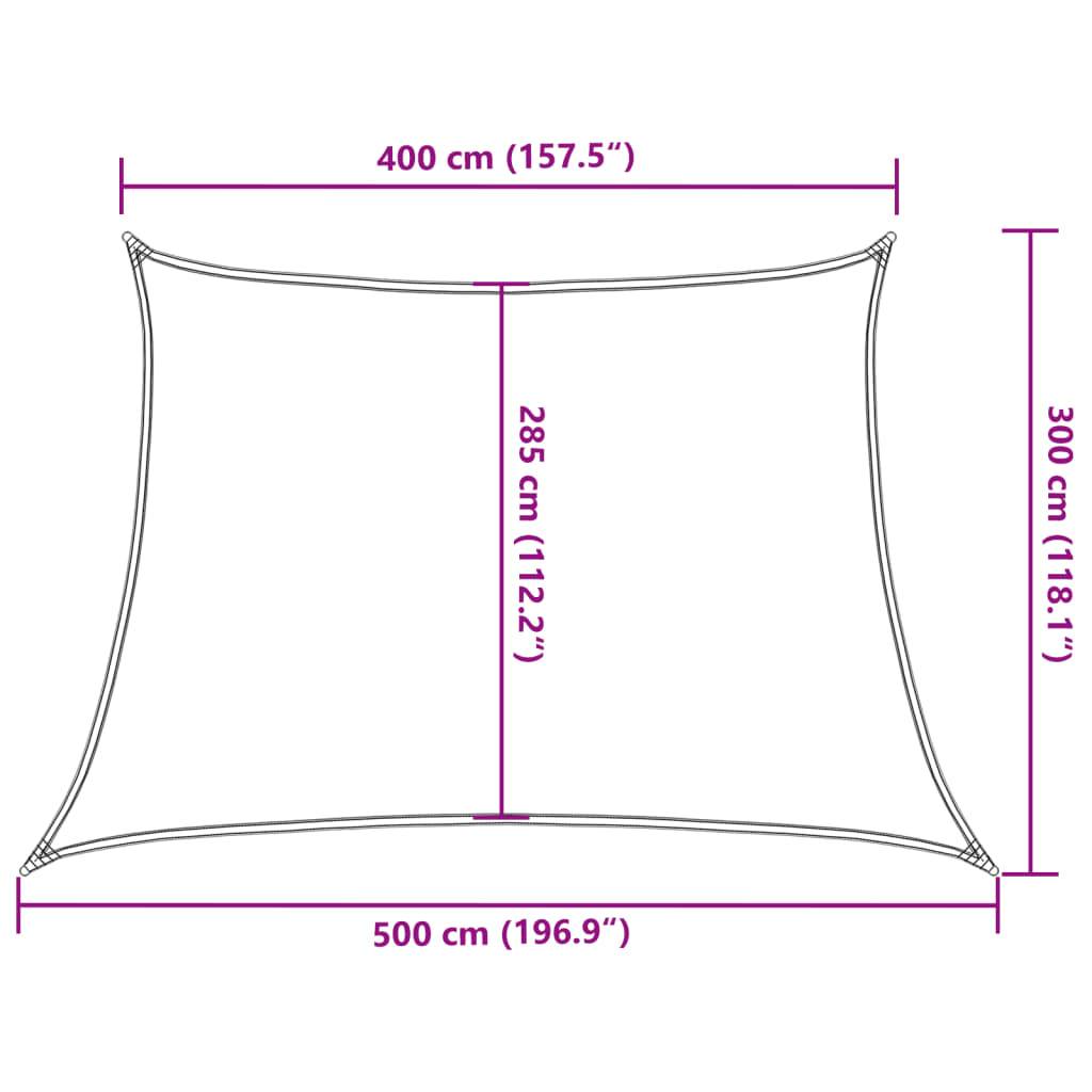 PANGIVO - Voile d'ombrage PEHD gris clair 500 x 300 cm, Poids:2.66kg - PANGIVO - Image 9