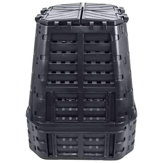 Composteur de jardin plastique noir 93.3 x 93.3 x 113 cm - PANGIVO - Image 3