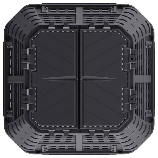 Composteur de jardin plastique noir 93.3 x 93.3 x 113 cm - PANGIVO - Image 4