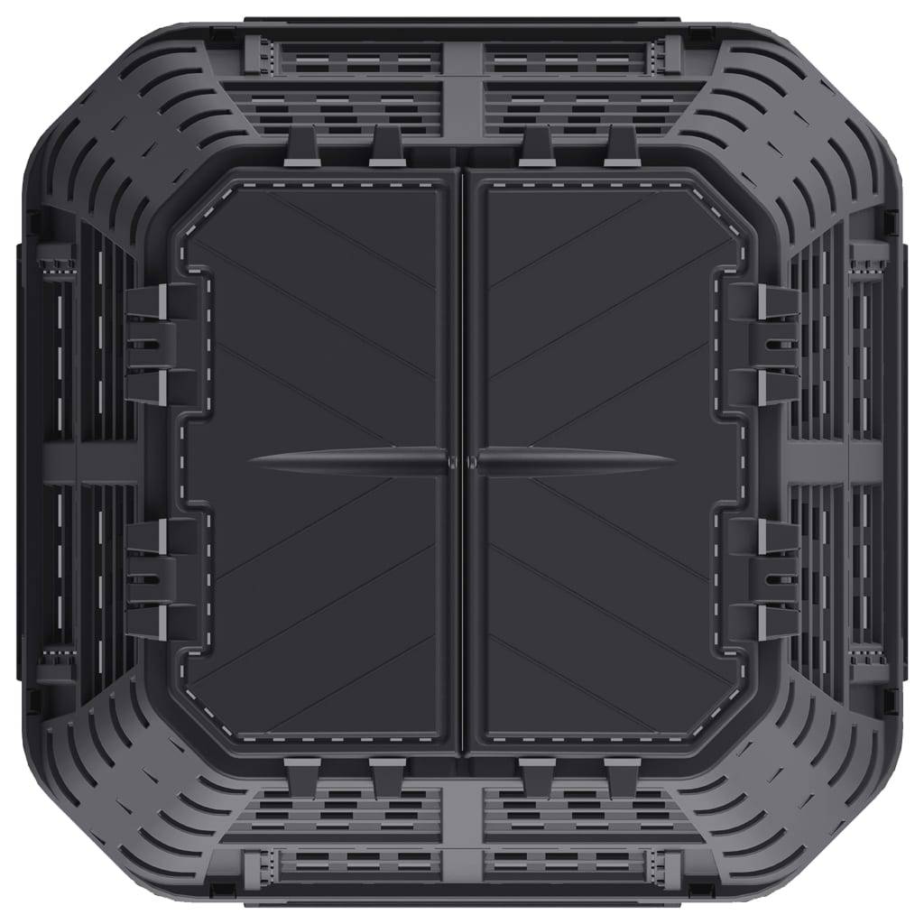 Composteur de jardin plastique noir 93.3 x 93.3 x 113 cm - PANGIVO - Image 4
