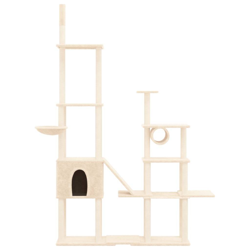 Vidaxl - Arbre à chat avec griffoirs en sisal Crème 279 cm vidaXL 171615 - Imagen 6