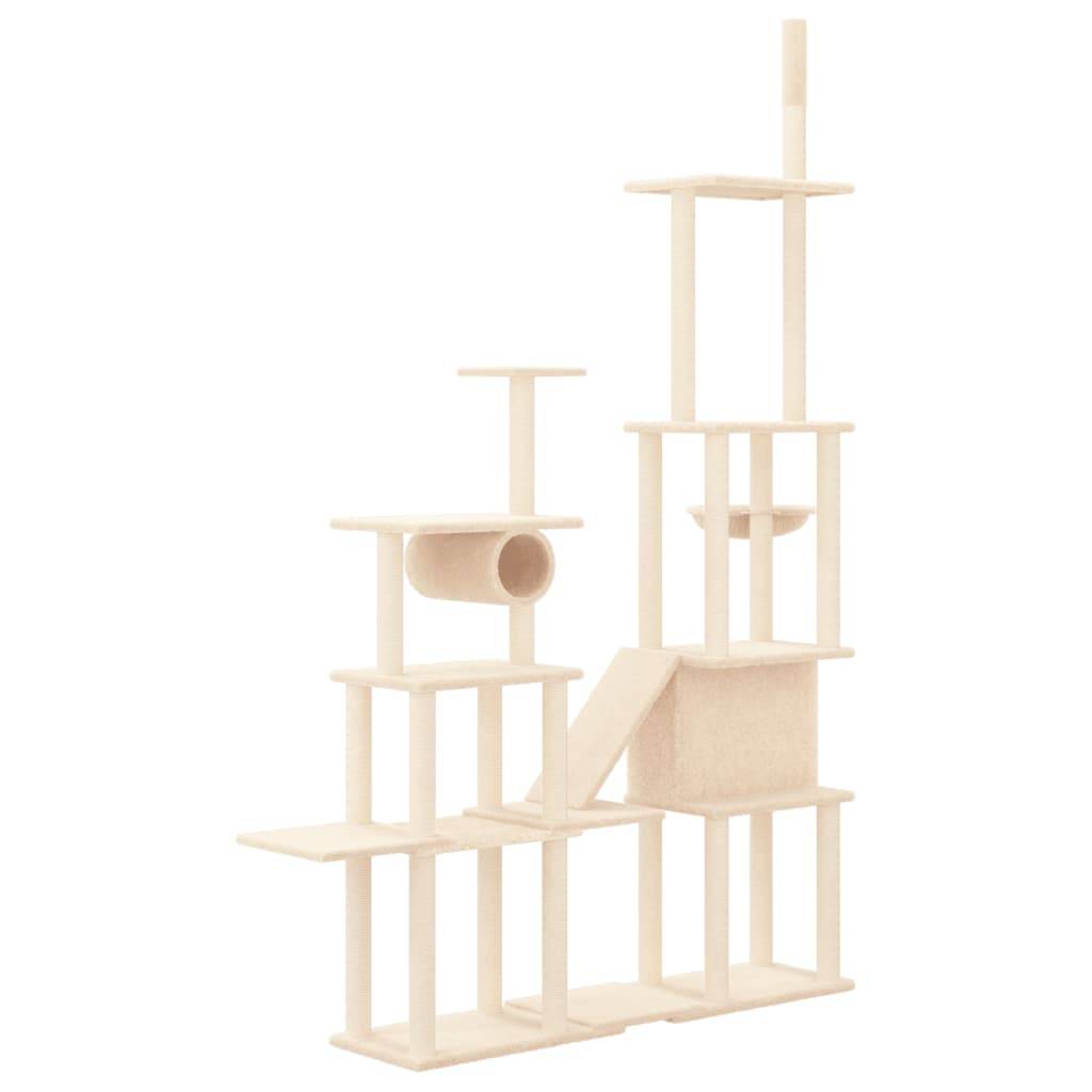 Vidaxl - Arbre à chat avec griffoirs en sisal Crème 279 cm vidaXL 171615 - Imagen 5