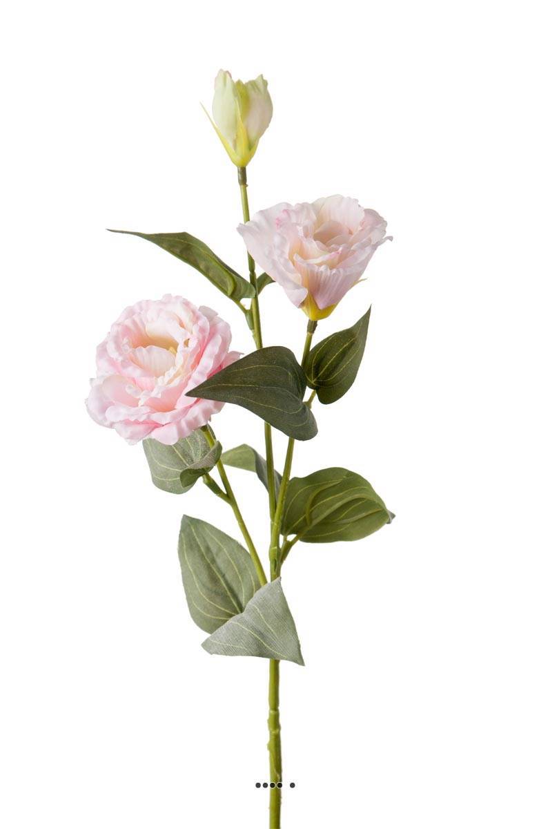Artificielles - Lisianthus factice en tige H70cm D18cm 3fleurs de qualité Rose soutenu - couleur: Rose soutenu - Imagen 2