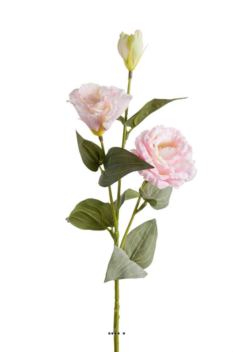 Artificielles - Lisianthus factice en tige H70cm D18cm 3fleurs de qualité Rose soutenu - couleur: Rose soutenu - Imagen 1