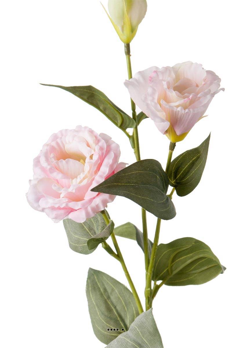 Artificielles - Lisianthus factice en tige H70cm D18cm 3fleurs de qualité Rose soutenu - couleur: Rose soutenu - Imagen 3