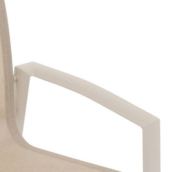 Hesperide - Fauteuil de jardin empilable "Axant" lin & argile en alumunium Hespéride - Image 5