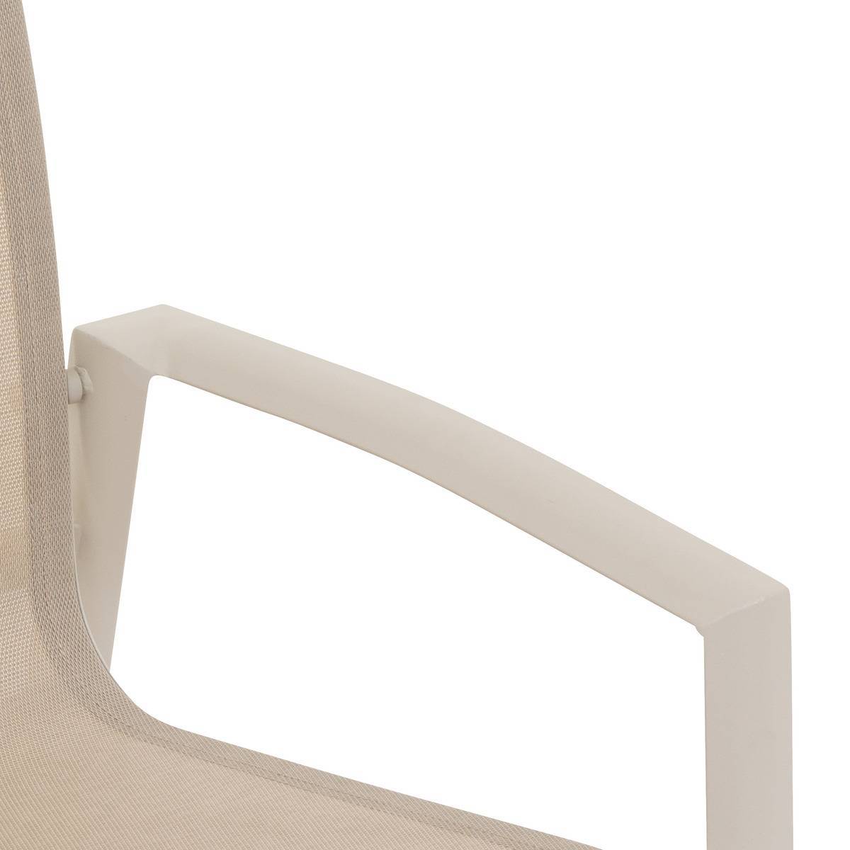 Hesperide - Fauteuil de jardin empilable "Axant" lin & argile en alumunium Hespéride - Image 5