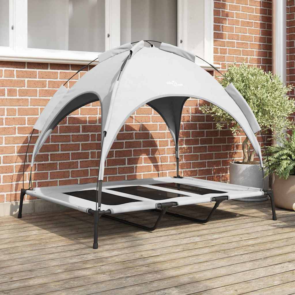 Lit pour chien acier gris argenté 122 x 93 x 106.5 cm - PANGIVO - Image 1