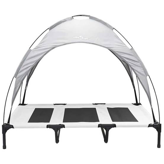Lit pour chien acier gris argenté 122 x 93 x 106.5 cm - PANGIVO - Image 4
