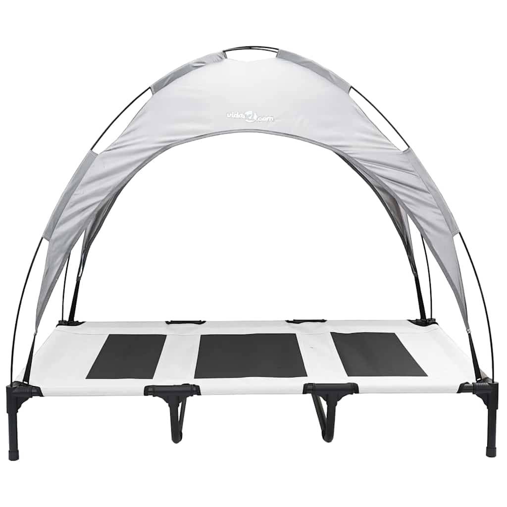 Lit pour chien acier gris argenté 122 x 93 x 106.5 cm - PANGIVO - Image 4