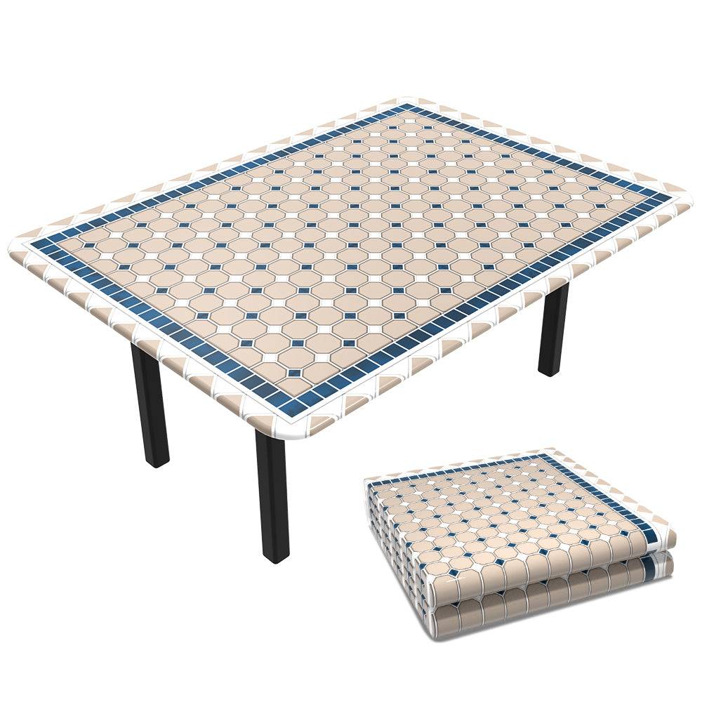 Nappe de table rectangulaire en cuir extensible, réutilisable