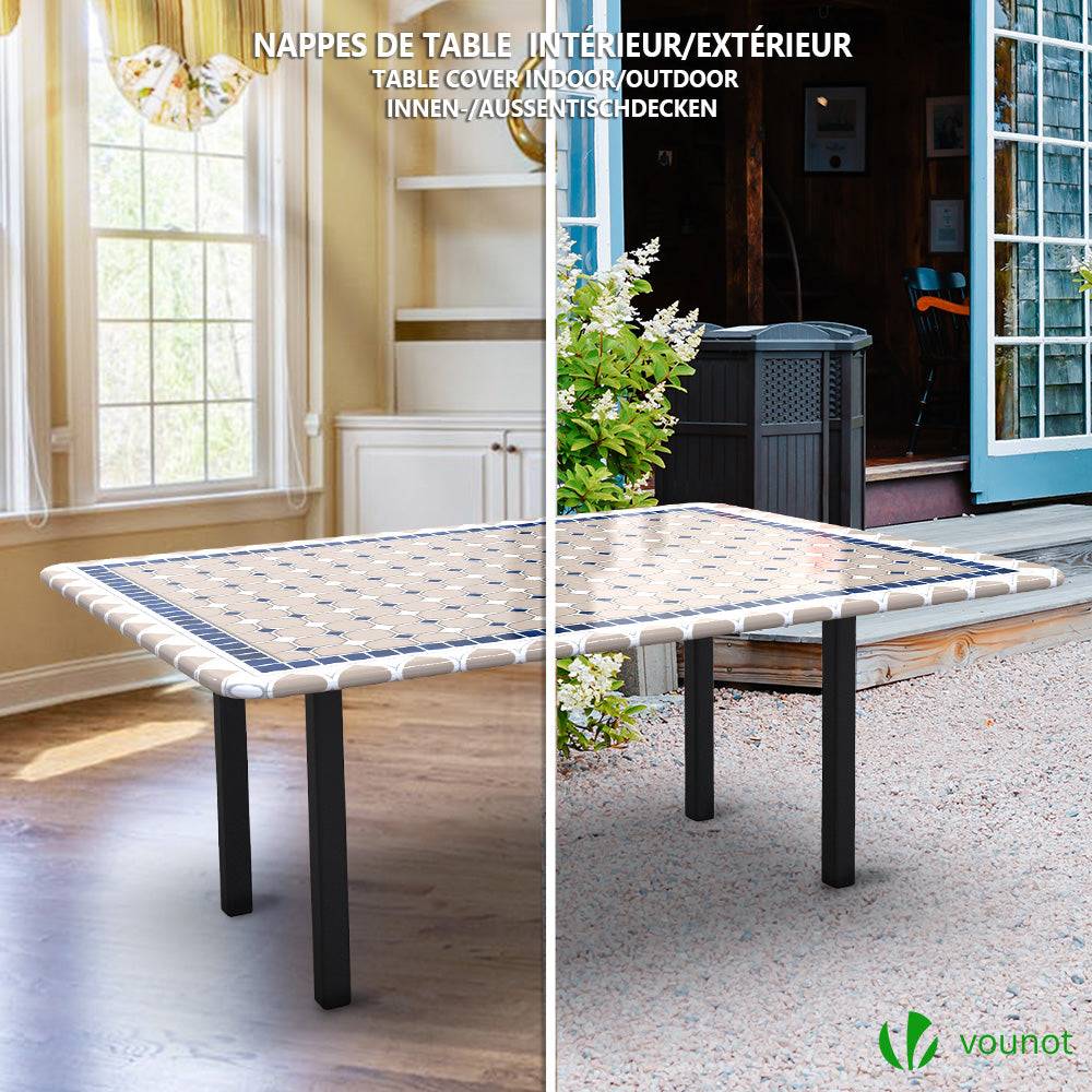 Nappe Extensible En Simili Cuir Pour Table De Pique-nique – Protecteur Imperméable Rectangulaire