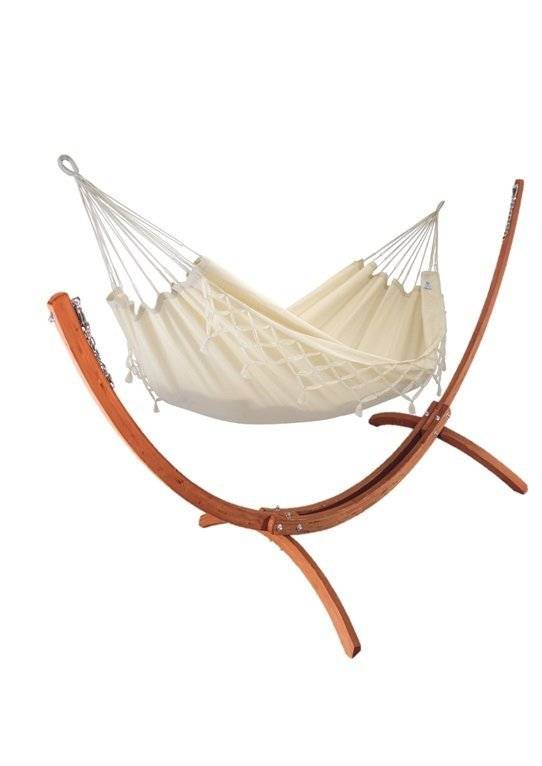 Jobek - Set Bois WEEKEND 350x125x136,5 cm Écru à Franges certifié FSC Mix JOBEK - Imagen 1