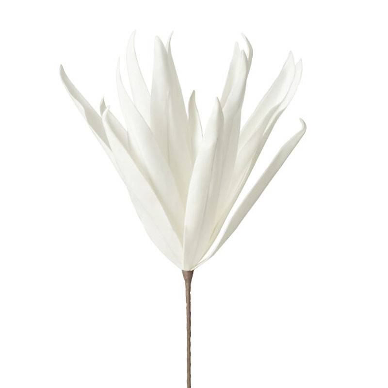 Fleur Artificielle Eva en Polyrésine à Feuilles Longues Blanches 90cm - Image 1