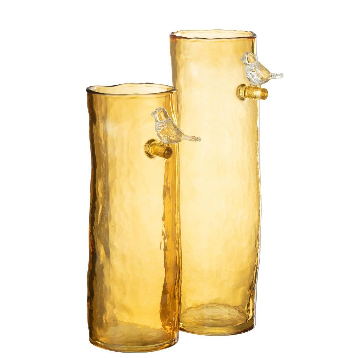 J-Line - Vase Haut Design "Oiseau" 27cm Ocre - Image 2