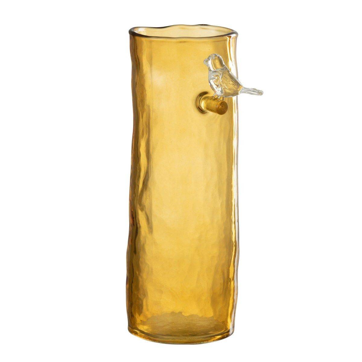 J-Line - Vase Haut Design "Oiseau" 27cm Ocre
