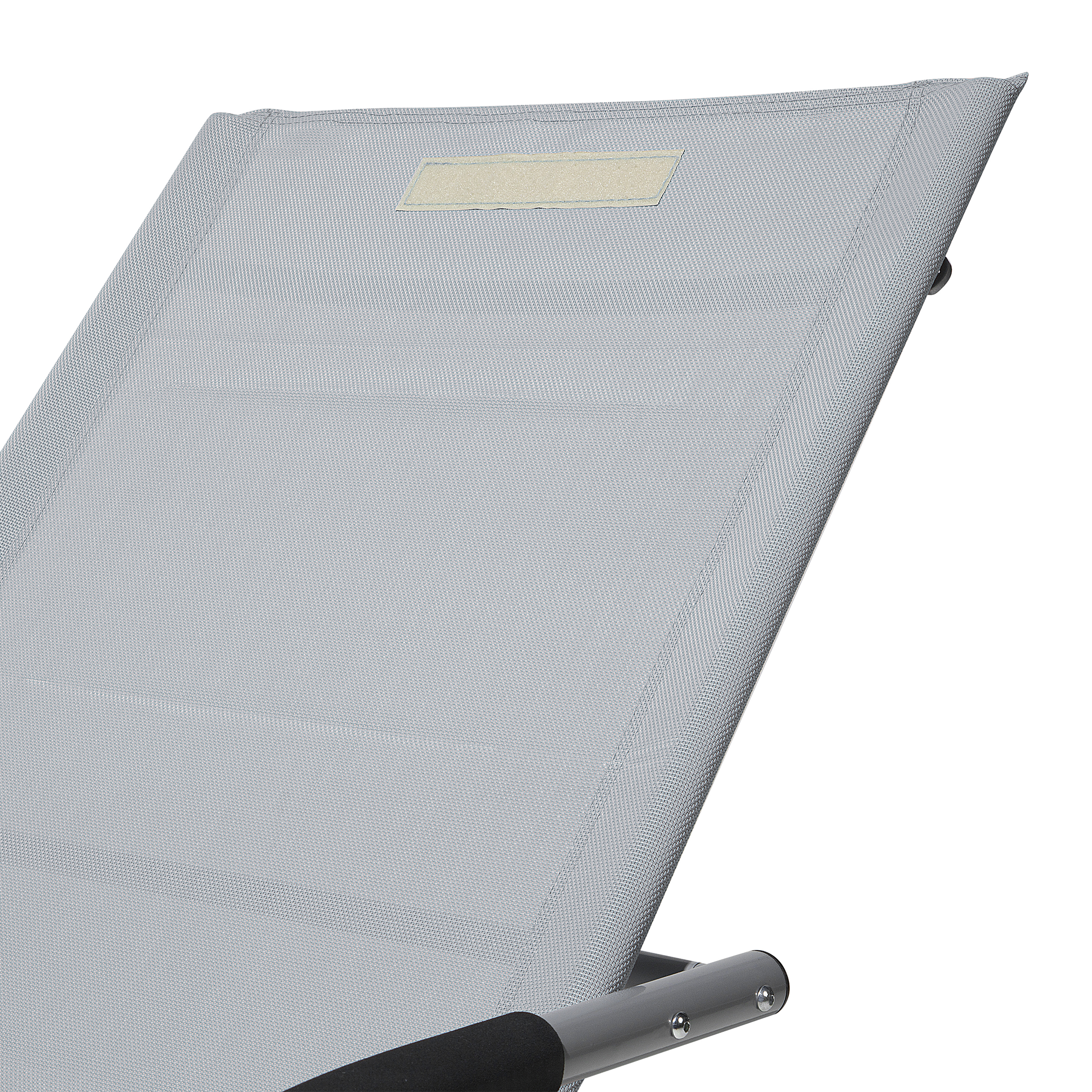 Beliani - Transat Bain de Soleil Fonction Bascule en Acier Noir et Textile Gris Matières Durables et Design Moderne pour Jardin ou Terrasse Beliani - Imagen 9