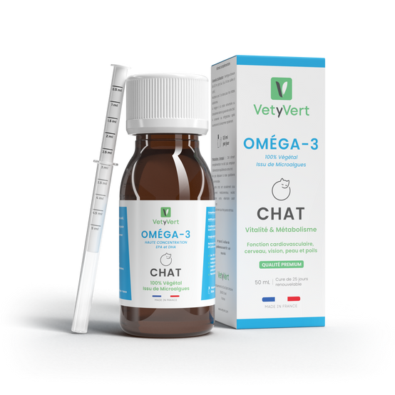 Complément alimentaire vétérinaire - Oméga 3 chat 50 mL - VetyVert - Image 1