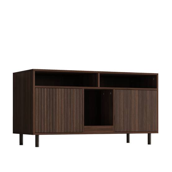 Armoire pour bac à litière MDF Noyer 120 x 50 x 66 cm avec Tapis de collecte - PANGIVO - Image 10