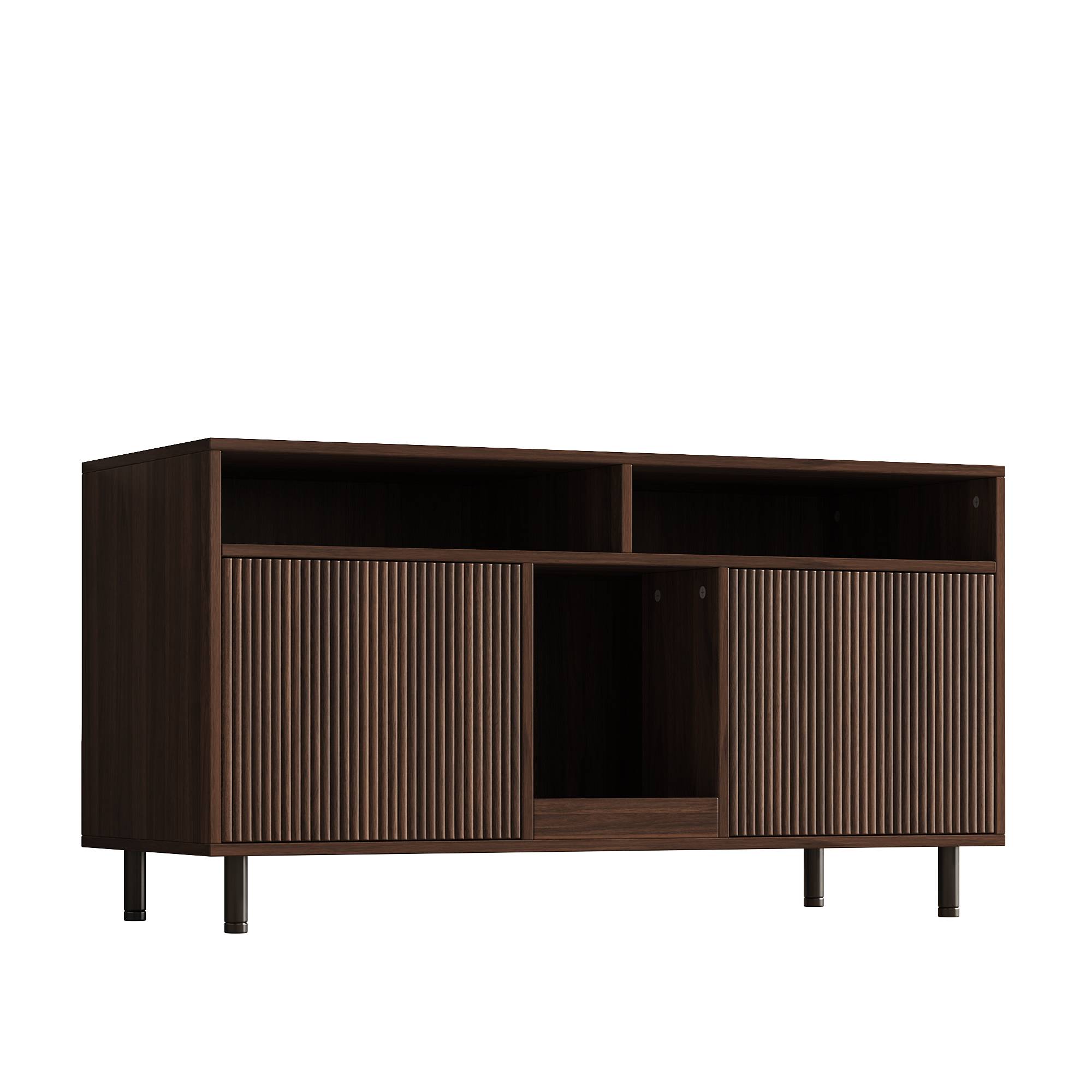Armoire pour bac à litière MDF Noyer 120 x 50 x 66 cm avec Tapis de collecte - PANGIVO - Image 10