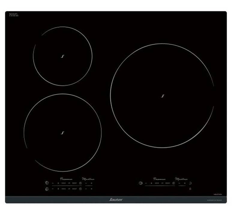 Table de cuisson à induction 60cm 3 feux 7400w noir SPI9544B Sauter - Image 1