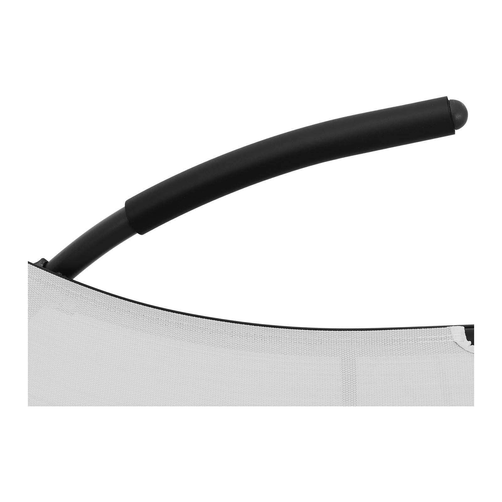 Helloshop26 - Bain de soleil chaise longue transat en acier ondulée gris - Imagen 3