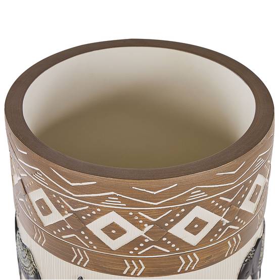 Cache-pot d'extérieur Fibre d'argile Marron foncé ACHILIO - Beliani - Image 3