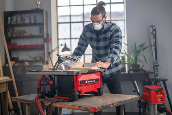 Einhell - Scie sur table – TE-TS 10 T – Ø 254 mm – 2000 W – Coupe 89 mm – Inclinaison 45° – Table extensible – Guide parallèle Einhell - Image 4