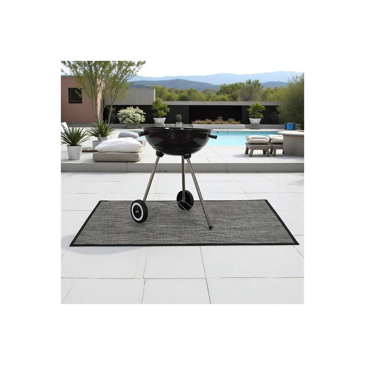 The Home Deco Factory - Tapis de Barbecue "Protect" 100x120cm Noir - Image 5