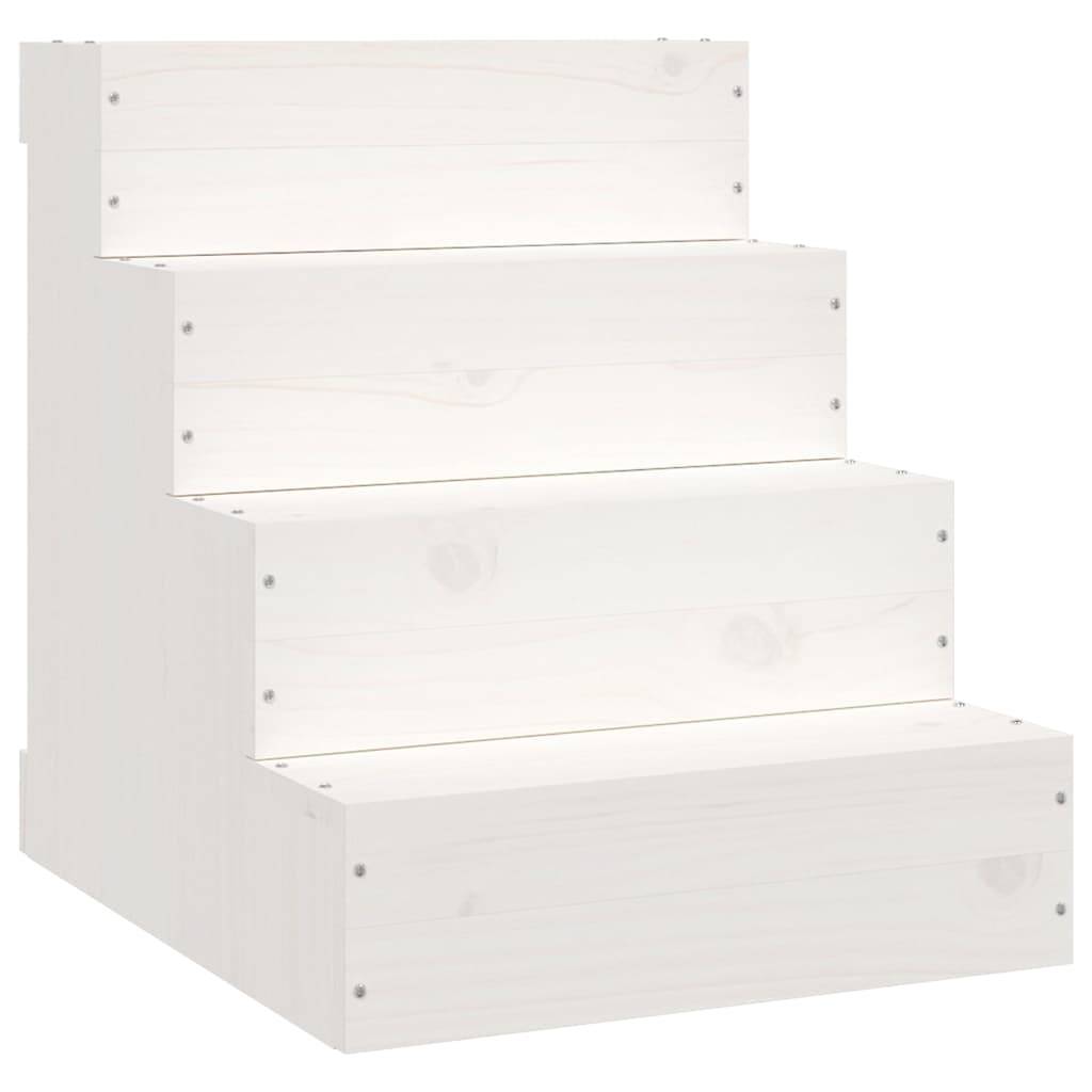 Vidaxl - Escalier pour animaux de compagnie Blanc 40x49x47cm Bois de pin vidaXL 822467 - Imagen 2
