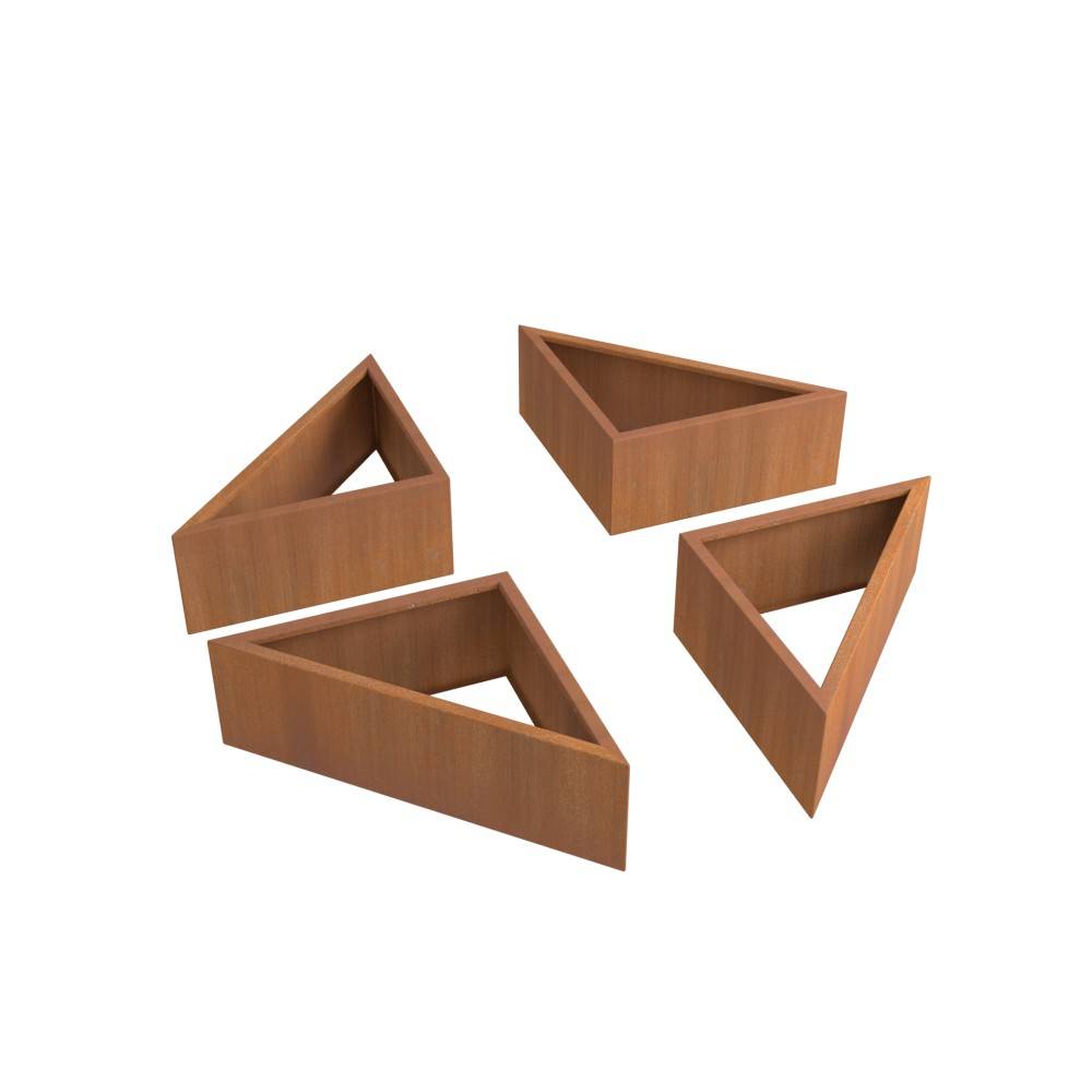 Carré potager Triangle Corten - H.30cm - 1400 x 707 x 300 mm - Imagen 4