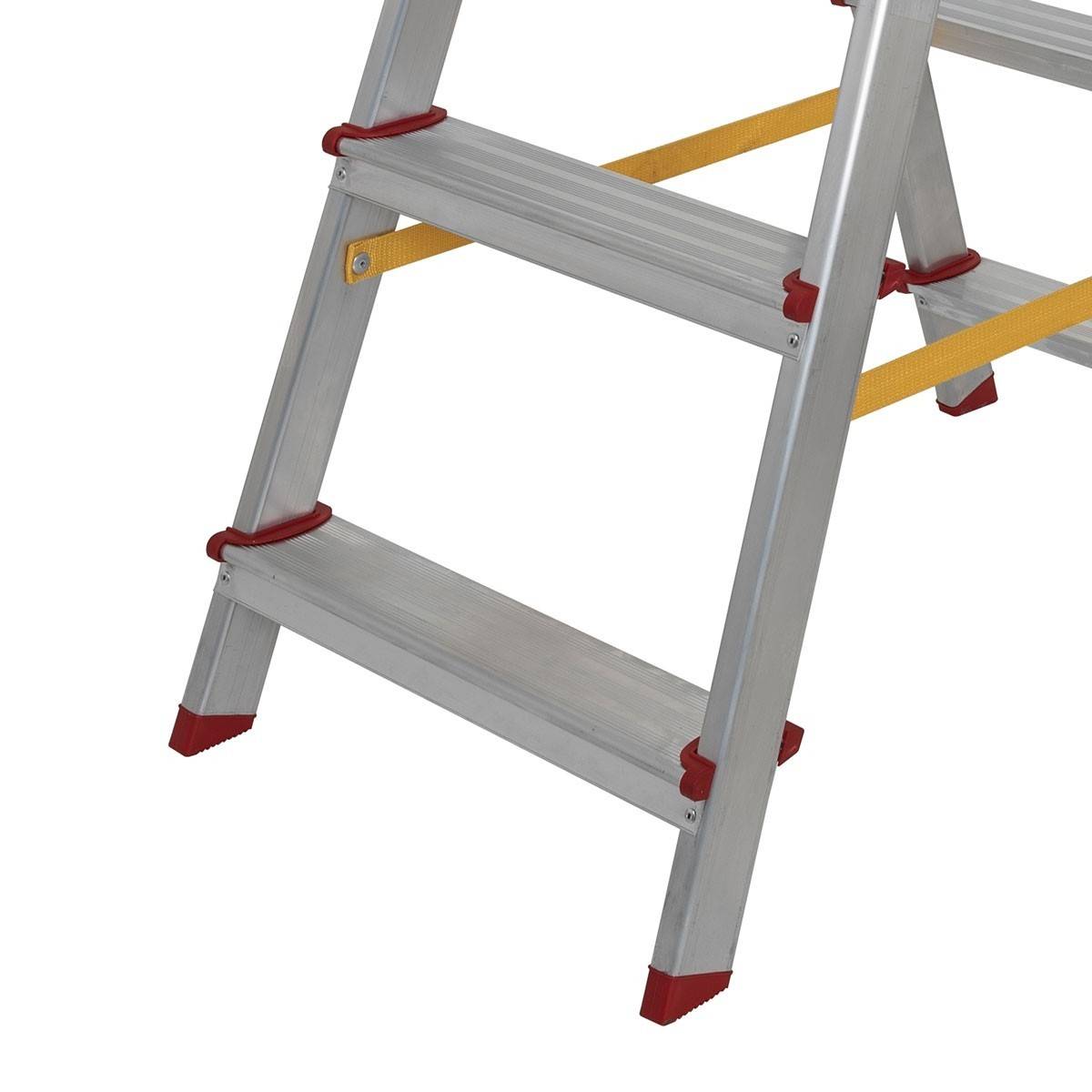 Escabeau 2 x 4 marches en Aluminium Charge 150 kg Hauteur 0,90 m VITO - Imagen 3