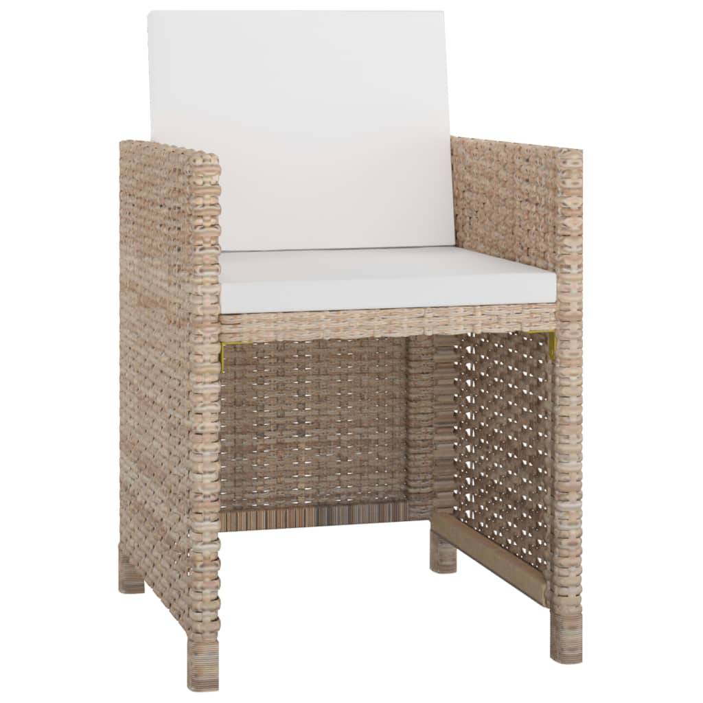 Helloshop26 - Salon de jardin meuble d'extérieur ensemble de mobilier 5 pièces avec coussins résine tressée beige - Imagen 3