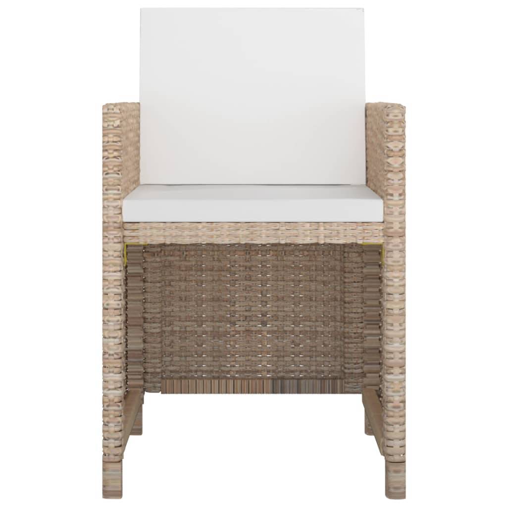 Helloshop26 - Salon de jardin meuble d'extérieur ensemble de mobilier 5 pièces avec coussins résine tressée beige - Imagen 4