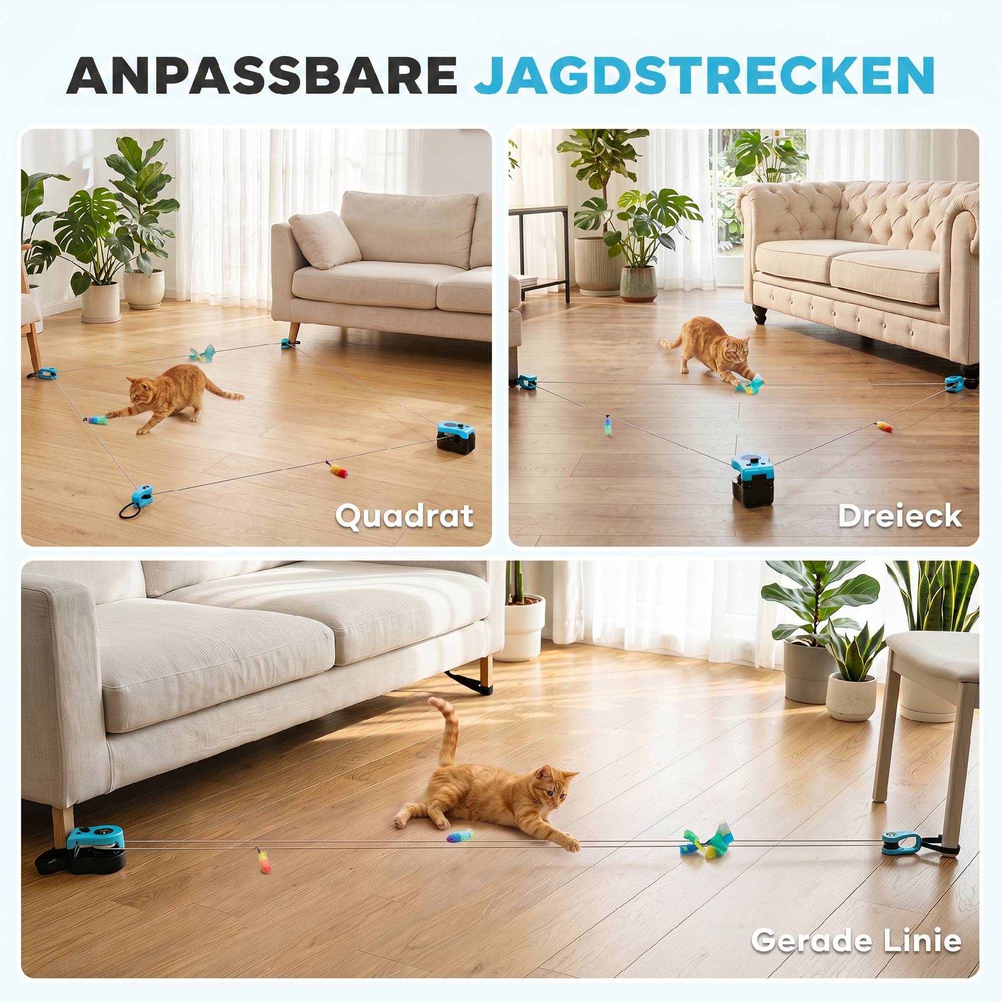 ComfortXL - Jouet interactif pour chat ABS noir télécommandé parcours réglable vitesse ajustable rechargeable USB-C - Image 5