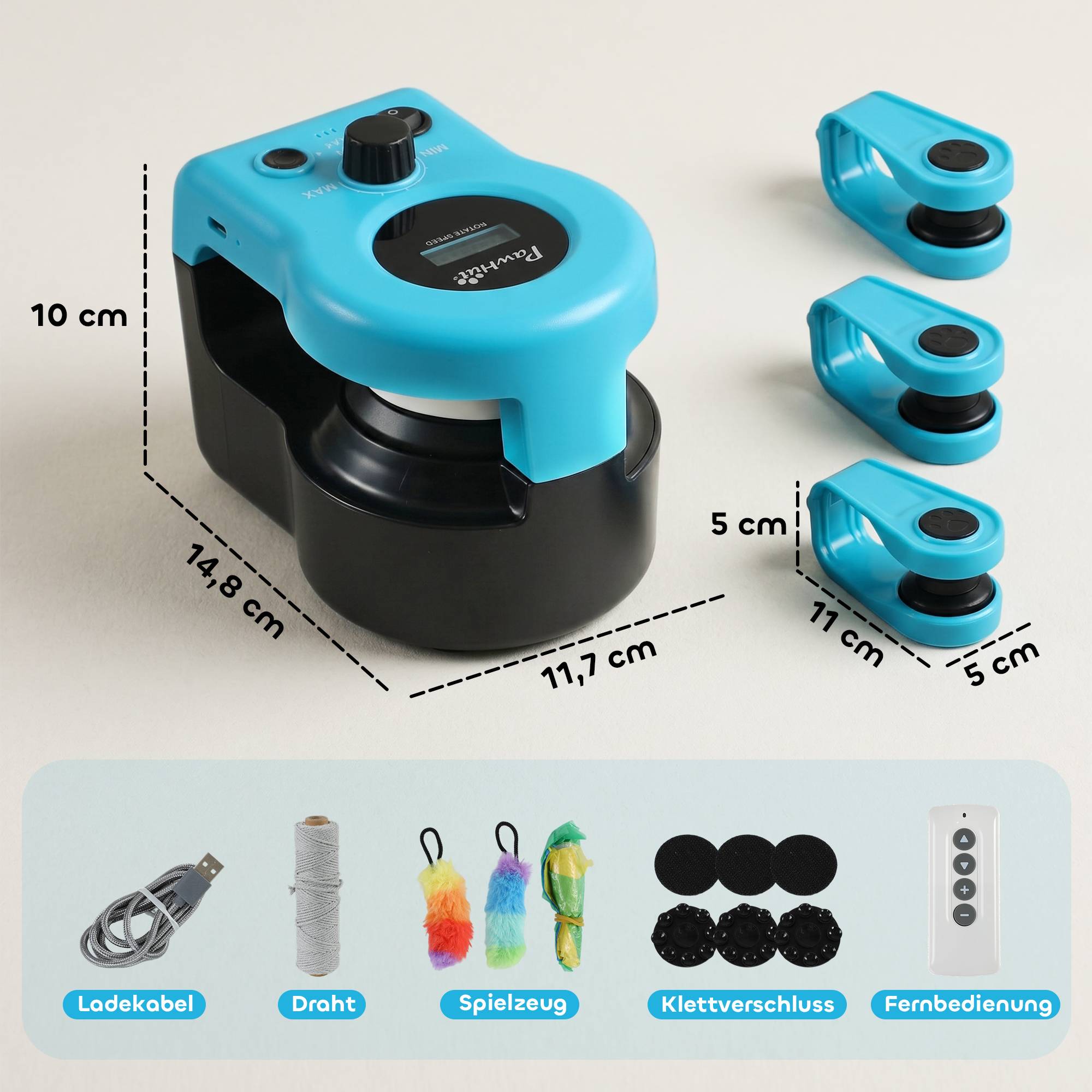 ComfortXL - Jouet interactif pour chat ABS noir télécommandé parcours réglable vitesse ajustable rechargeable USB-C - Image 3
