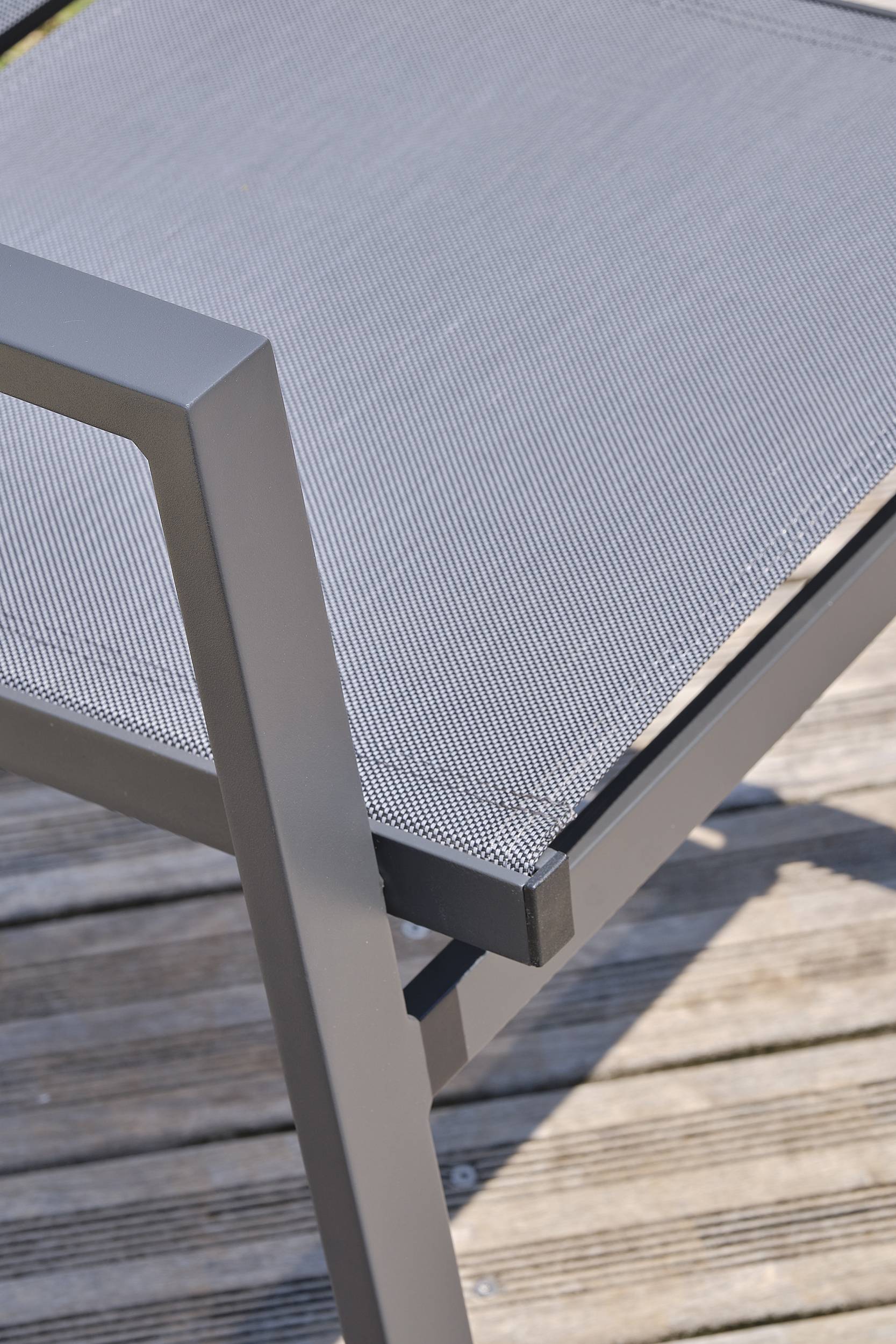 Dcb Garden - Ensemble repas de jardin 6 places en aluminium  - Gris anthracite - FLORIDE - Image 8
