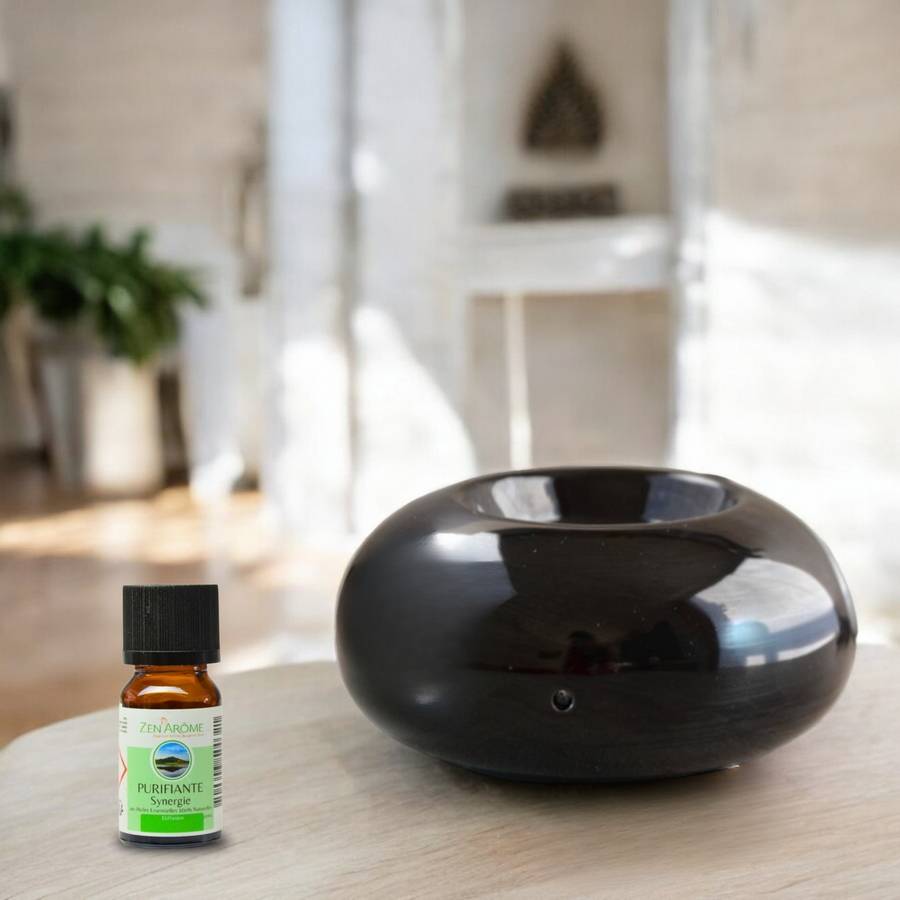 Zen'Arôme Diffuseur par Chaleur Douce Cérazen Noir - Brûleur Aromathérapie Discret - Adapté aux Huiles Essentielles - Silencieux - Image 9