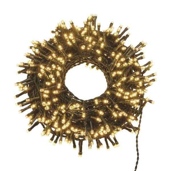Lotti - Guirlande led blanc chaud 18,5M 450 LED 8 jeux de lumière câble vert mémoire timer extérieur Lotti - Imagen 8