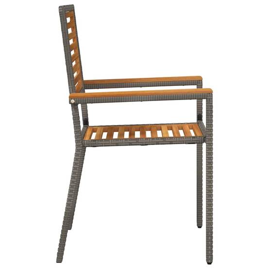 Chaises empilables de jardin Marron et Gris 56 x 54 x 90 cm (2 pcs) - PANGIVO - Image 6