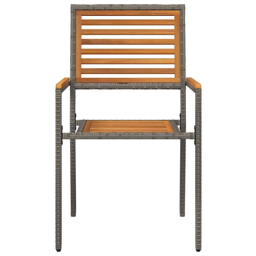 Chaises empilables de jardin Marron et Gris 56 x 54 x 90 cm (2 pcs) - PANGIVO - Image 5