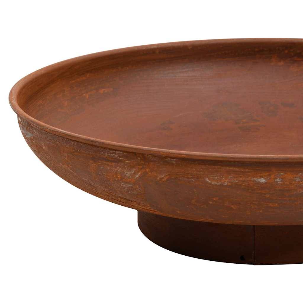 ComfortXL - Brasero de Jardin Rond Acier Vasque à Feu pour Terrasse Design Rustique 57 cm Marron - ComfortXL Outdoor Living - Image 6