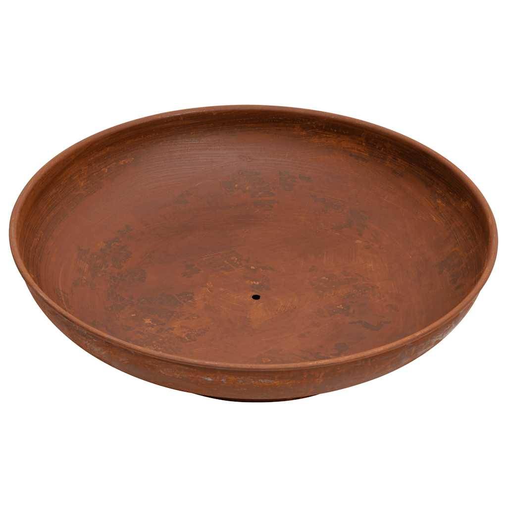 ComfortXL - Brasero de Jardin Rond Acier Vasque à Feu pour Terrasse Design Rustique 57 cm Marron - ComfortXL Outdoor Living - Image 3
