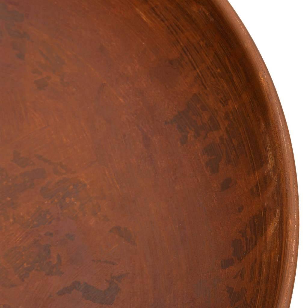 ComfortXL - Brasero de Jardin Rond Acier Vasque à Feu pour Terrasse Design Rustique 57 cm Marron - ComfortXL Outdoor Living - Image 5