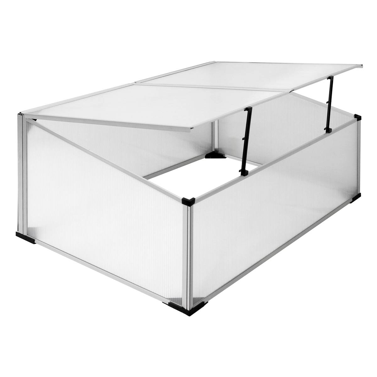 Ecd-Germany - Serre de jardin polycarbonate aluminium plante légume tomate fleurs 100x60x40 cm - Imagen 3