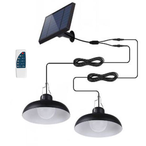 Lumisky - Suspension d'extérieur nomade solaire WAREN Noir Metal D18cm - Image 1